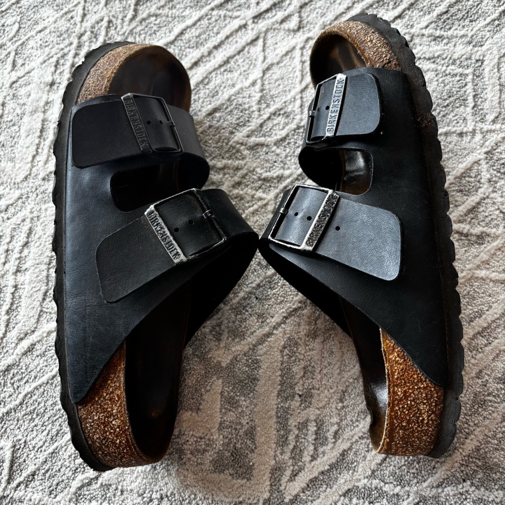 Birkenstock Arizona Black Sandals Size 38 - Picture 7 of 11